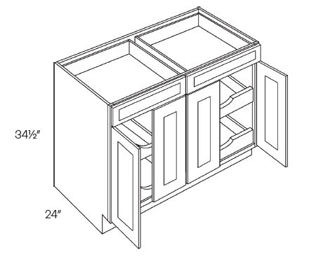 Double Drawer & 4 Door Base Cabinets 4 POS