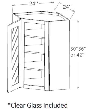 Diagonal Corner Wall Glass Door