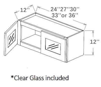 Wall Cabinet Double Glass Doors